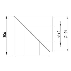 GWK Silver System Winkeldämmung, 90 Grad, DN 65, 84x191mm, PIR, Silber, 100 Prozent nac... GWK-4450841910 4030095057173 (Abb. 1)
