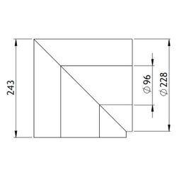 GWK Silver System Winkeldämmung, 90 Grad, DN 80, 96x228mm, PIR, Silber, 100 Prozent nac... GWK-4450962280 4030095057180 (Abb. 1)