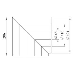 GWK Silver System Winkeldämmung, 90 Grad, DN 32, 46x191mm, PIR, Silber, 200 Prozent nac... GWK-4450461910 4030095057494 (Abb. 1)