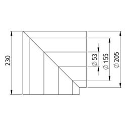 GWK Silver System Winkeldämmung, 90 Grad, DN 40, 53x205mm, PIR, Silber, 200 Prozent nac... GWK-4450532050 4030095057739 (Abb. 1)