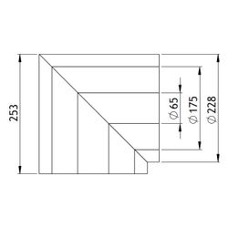 GWK Silver System Winkeldämmung, 90 Grad, DN 50, 65x228mm, PIR, Silber, 200 Prozent nac... GWK-4450652280 4030095057722 (Abb. 1)