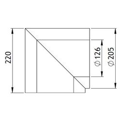 GWK Silver System Winkeldämmung, 90 Grad, DN 100, 126x205mm, PIR, Silber, 50 Prozent na... GWK-4451262050 4030095057081 (Abb. 1)