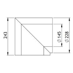 GWK Silver System Winkeldämmung, 90 Grad, DN 125, 145x228mm, PIR, Silber, 50 Prozent na... GWK-4451452280 4030095057098 (Abb. 1)