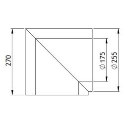 GWK Silver System Winkeldämmung, 90 Grad, DN 150, 175x255mm, PIR, Silber, 50 Prozent na... GWK-4451752550 4030095057104 (Abb. 1)