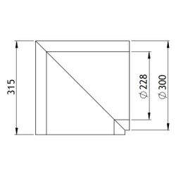 GWK Silver System Winkeldämmung, 90 Grad, DN 200, 228x300mm, PIR, Silber, 50 Prozent na... GWK-4452283000 4030095057111 (Abb. 1)