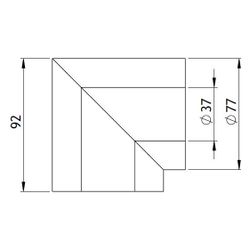 GWK Silver System Winkeldämmung, 90 Grad, DN 25, 37x77mm, PIR, Silber, 50 Prozent nach ... GWK-4450370770 4030095057005 (Abb. 1)