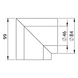 GWK Silver System Winkeldämmung, 90 Grad, DN 32, 46x84mm, PIR, Silber, 50 Prozent nach ... GWK-4450460840 4030095057012 (Abb. 1)