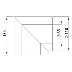 GWK Silver System Winkeldämmung, 90 Grad, DN 50, 65x118mm, PIR, Silber, 50 Prozent nach... GWK-4450651180 4030095057036 (Abb. 1)