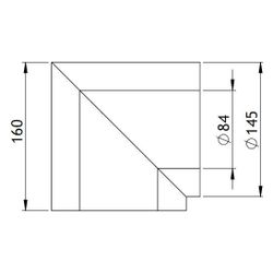 GWK Silver System Winkeldämmung, 90 Grad, DN 65, 84x145mm, PIR, Silber, 50 Prozent nach... GWK-4450841450 4030095057043 (Abb. 1)