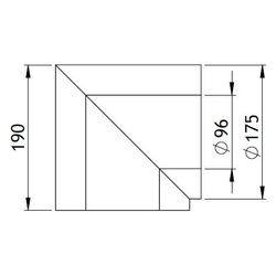 GWK Silver System Winkeldämmung, 90 Grad, DN 80, 96x175mm, PIR, Silber, 50 Prozent nach... GWK-4450961750 4030095057050 (Abb. 1)