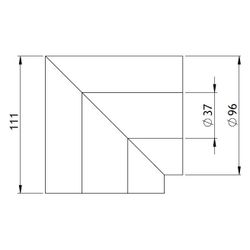 GWK Silver System Winkeldämmung, 90 Grad, DN 25, 37x96mm, PIR, Silber, 4450370960... GWK-4450370960 4030095057227 (Abb. 1)