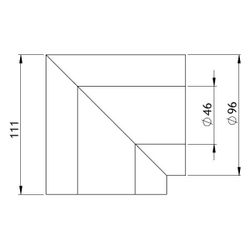GWK Silver System Winkeldämmung, 90 Grad, DN 32, 46x96mm, PIR, Silber, 4450460960... GWK-4450460960 4030095057234 (Abb. 1)