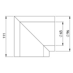 GWK Silver System Winkeldämmung, 90 Grad, DN 40, 65x96mm, PIR, Silber, 4450650960... GWK-4450650960 4030095057241 (Abb. 1)