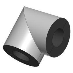 GWK Silver System Winkeldämmung, 90 Grad, DN 65, 84x191mm, PIR, Silber, 100 Prozent nac... GWK-4450841910 4030095057173 (Abb. 1)