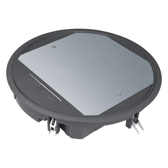 hager Versorgungseinheit R12 rund 306 mm für 5 mm Bodenbelag aus Polyamid tiefschwarz