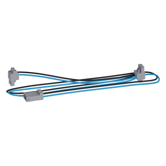 hager Y-Leitung, universZ, 800x200mm, sw/bl, 1 Stecker/2 Buchse, VPE 1 Stück