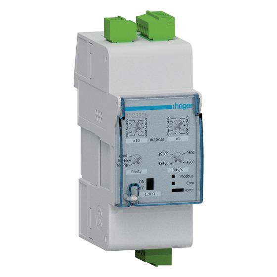 hager Kommunikationsmodul Modbus RTU mit 2 Ein- und 2 Ausgängen