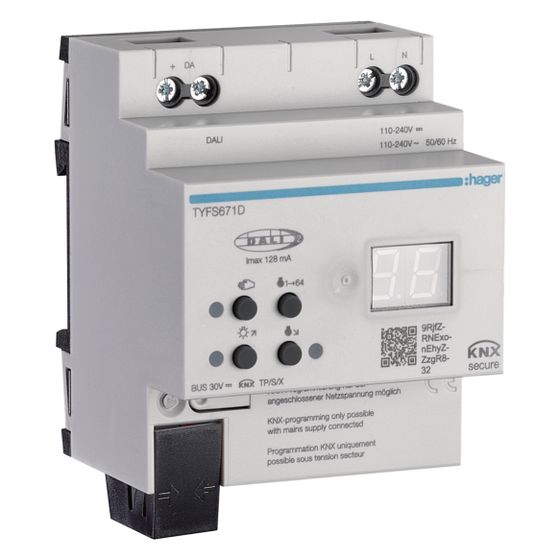 hager KNX/DALI 2 Gateway, KNX Secure, 1-fach