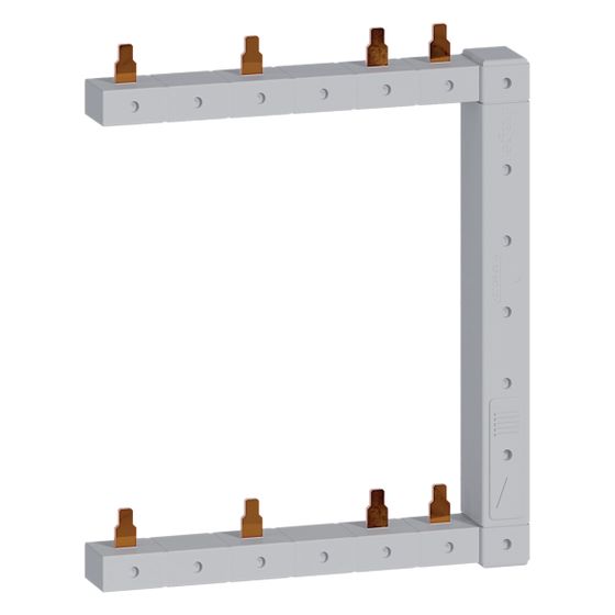 hager Phasenschiene senkrecht 63A rechts L1N-L2N-L3N zu L1N-L2N-L3N 125mm 2-reihig