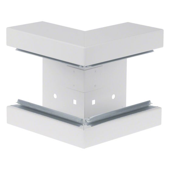 hager Außeneck aus Grundprofil zu BRS 68x130mm Oberteil 80mm Stahlblech verkehrsweiß