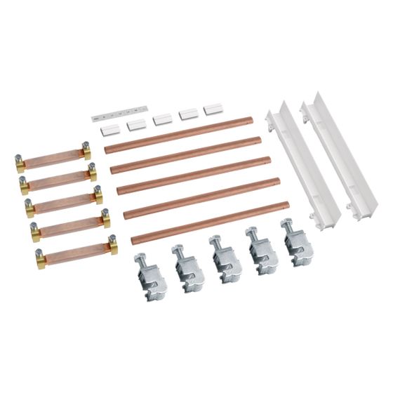 hager Sammelschienenverbinder zwischen 2 univers Z-Schränken, 5-polig, CU 12x5mm, 250A