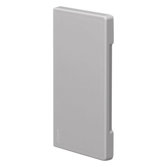 hager Endstück schnittkaschierend zu BR/H/N/A 68x130mm Oberteil 80mm hfr in lichtgrau