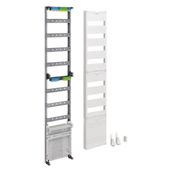 hager Verteilerfeld, univers Z, Höhe 1350mm, 7-reihig, 1-feldig, mit APZ unten
