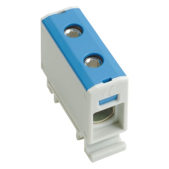hager Anschlussklemme für Aluminium und Kupferleitungen, 2,5mm2-50mm2, blau
