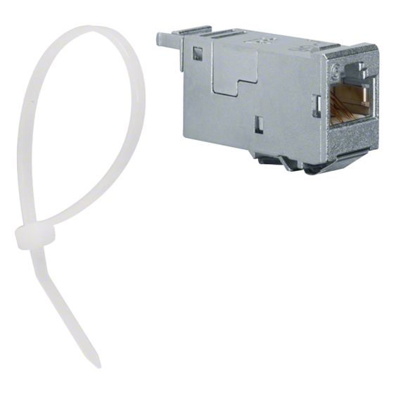 hager RJ45 Modul (E-Dat), universal, C6, ISO A, 10GBit Ethernet (IEEE 802.3an), 180 Grad