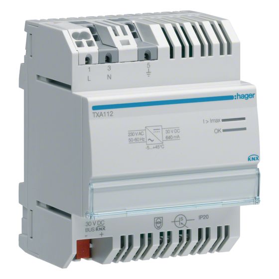 hager KNX Spannungsversorgung für Bussystem mit 1-fach Ausgang und Drossel, 640mA