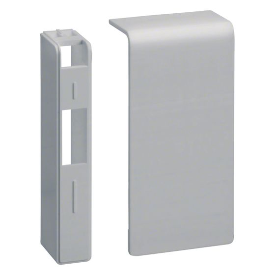 hager Endstück schnittkaschierend halogenfrei zu SL 20x80mm Dekor Aluminium