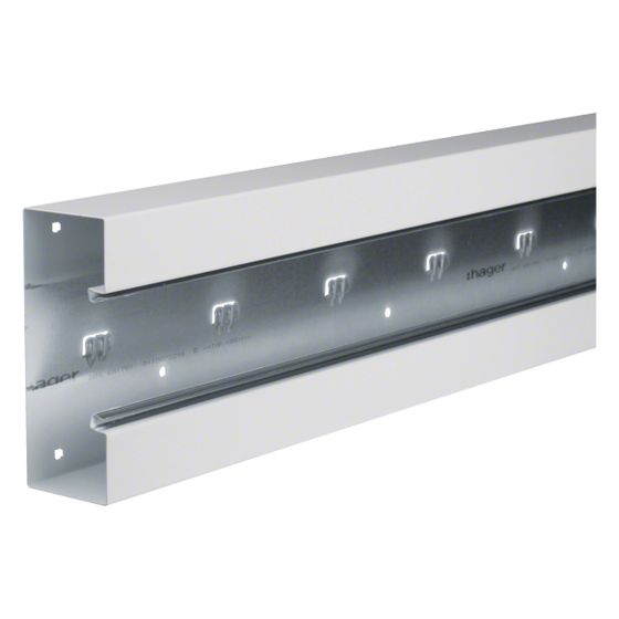 hager Brüstungskanal-Unterteil Stahl, BRS, 68x170mm, Oberteil 80mm, Verkehrsweiß