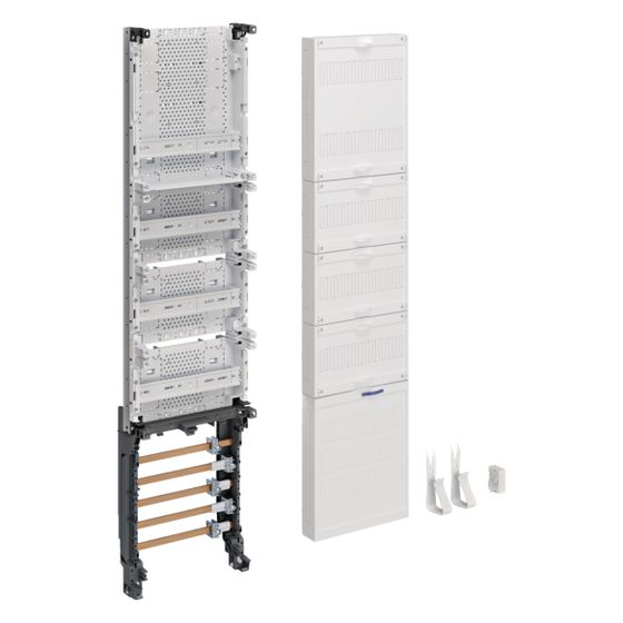 hager Einbausatz, univers Z, mit Sammelschienen, 3 x RfZ und APZ oben, 1050 mm