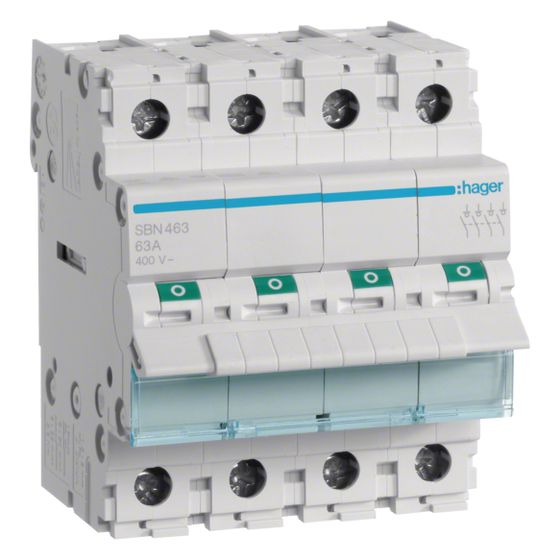 hager Ausschalter 63A 4 Schließer 400V AC 4PLE