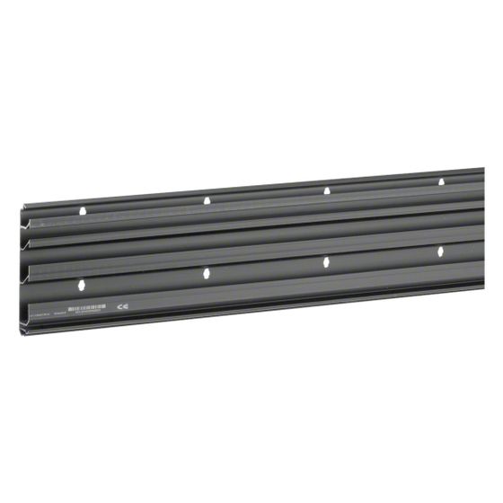 hager Sockelleistenkanal-Unterteil, PVC Recyclat 30%, SL 20x115mm, 4 Kammern, schwarz
