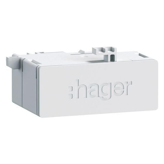 hager RJ45-Buchse in Patch/Patch 180 Grad für WAN-/LAN-Anwendung, IP20, CAT 6A