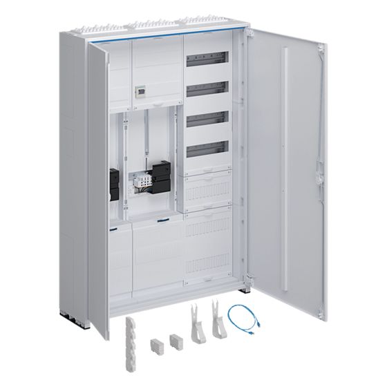 hager Komplettschrank, univ.Z, 1100x800x205mm, SKII, IP44, 2ZP/VF-5rh/APZ, 3-feld, NRM