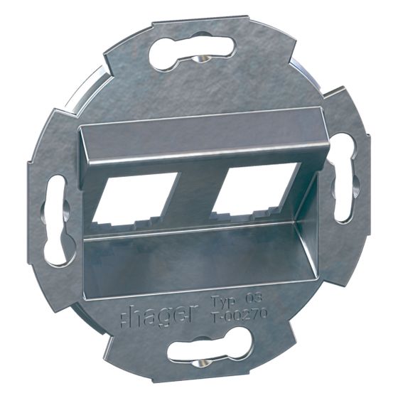 hager Montagerahmen 2-fach für GZDM2module RJ45 Typ 03 zu Zentralscheibe 55 GZDM2