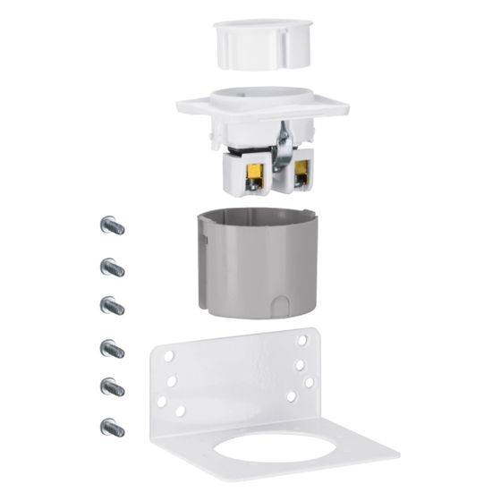 hager Steckdose Schuko, universal, mit Haltewinkel, für APZ, mit Euroadapter