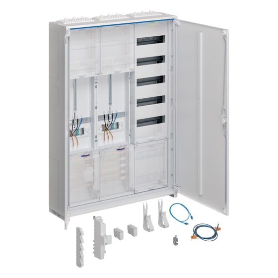 hager Komplettschrank, univers Z, 2 ZP, 3P., APZ, VT5, H 1100 mm, 3-feldig, ÜSS, ESA