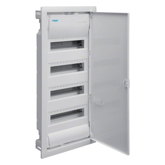 hager Kleinverteiler volta, Unterputz, 4x12 PLE, IP30, Schutzklasse II, Stahlblechtür