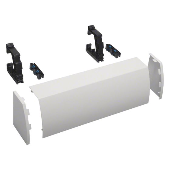 hager Kabelrangierkanal, 2-feldig, aufsteckbar, HxBxT 176 x 550 x 135mm, reinweiß