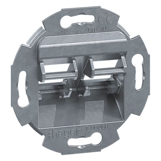 hager Montagerahmen 2-fach für GZDM2module RJ45 Typ 10 zu Zentralscheibe 55 GZDM2