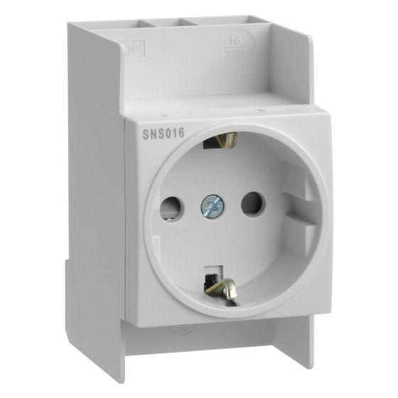 hager Steckdose 16A, 250V, 2,5PLE, QuickConnect, Montage auf Hutschiene