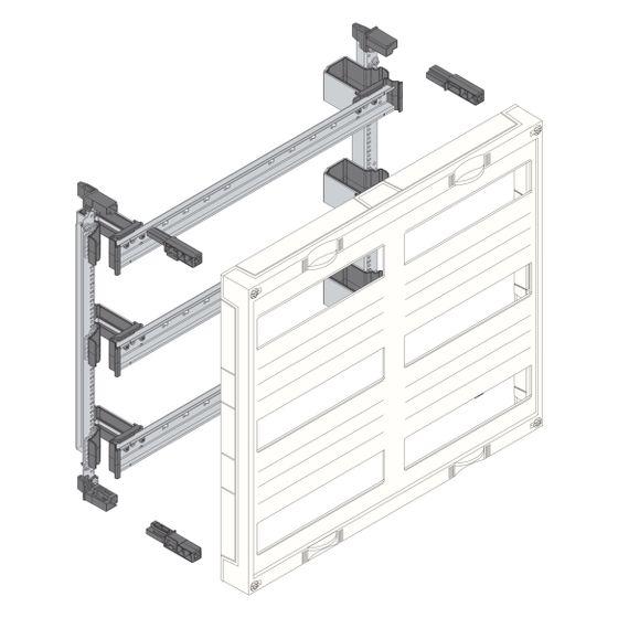 hager Baustein, univers N, 450x500mm, für Reiheneinbaugeräte waagerecht, 6x12 PLE
