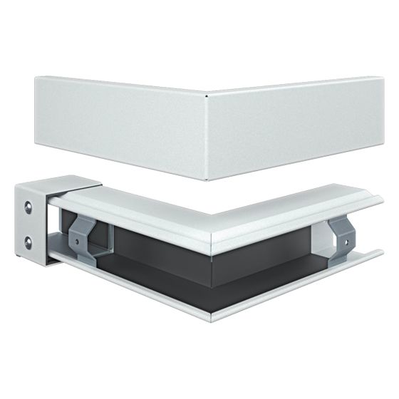 hager Außeneck Brandschutzkanal FWK-Plus 60x60 mm weiß Stahl pulverbeschichtet