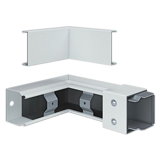 hager Inneneck FWK-Plus 60x60 mm weiß pulverbeschichtet für Brandschutzkanal