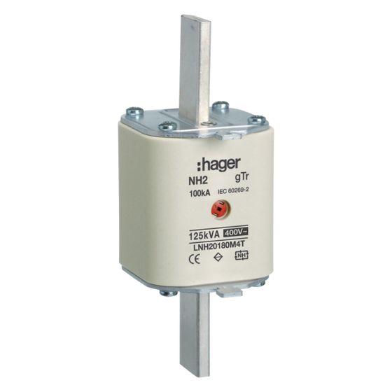 hager NH-Sicherungseinsatz NH2 gTr 400V 180A Mittenmelder Grifflasche spannungsführend