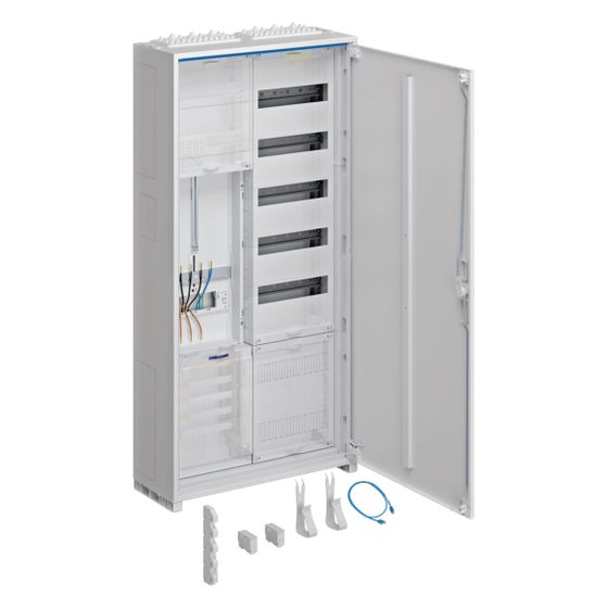 hager Komplettschrank, univers Z, 1100x550x205mm, SKII, IP44, 1ZP, VF-5rh, APZ, 2-feld