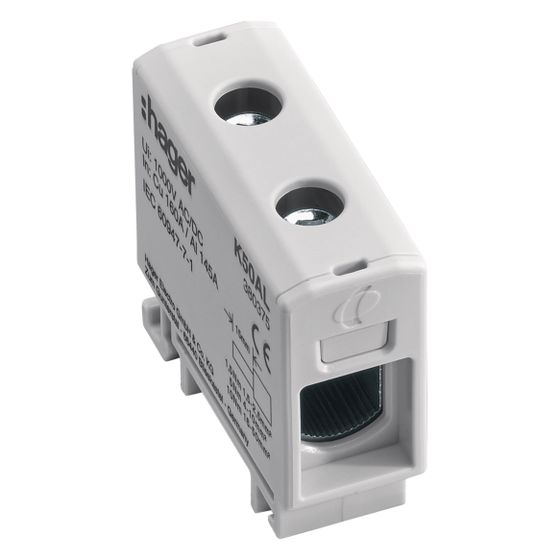 hager Anschlussklemme für Aluminium und Kupferleitungen, 2,5mm2-50mm2, grau